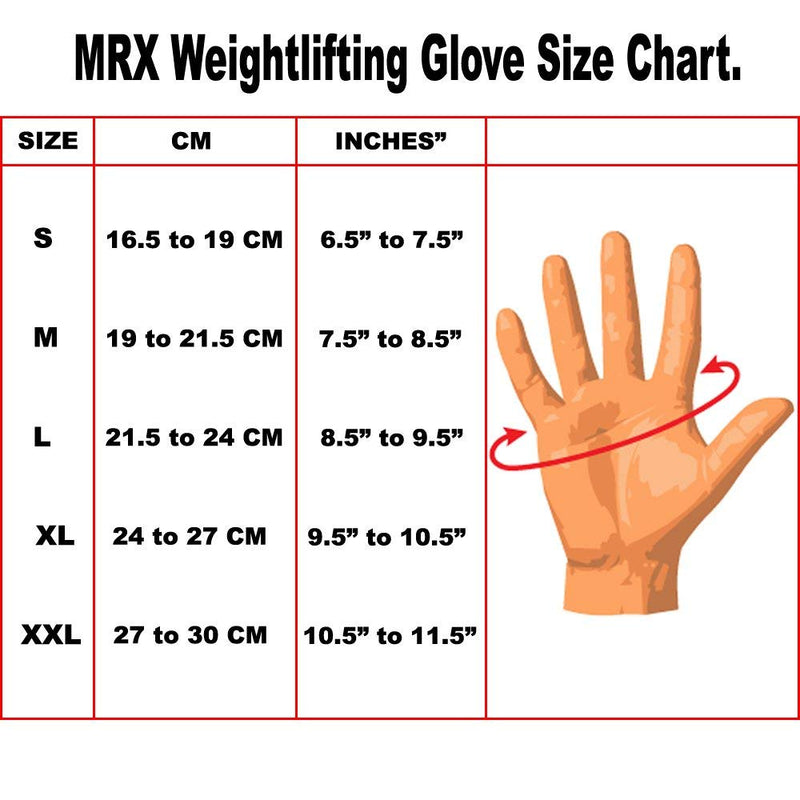 MRX Weight Lifting Pro Level Gloves with 18 Inches Long Wrist Strap Gym Workout Exercise & Fitness in Black/Leather XX-Large - NewNest Australia