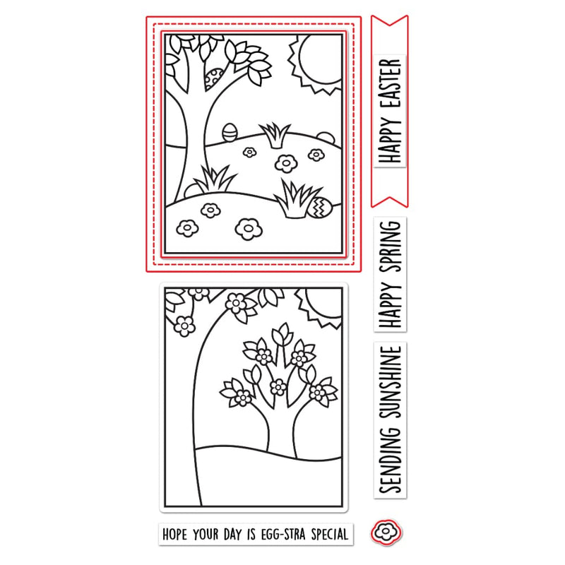 Lawn Fawn LF2781 Window Scene: Spring - Lawn Cuts Dies - NewNest Australia