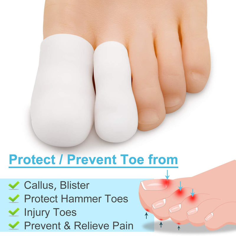 Bukihome 12 Pack Toe Protectors, Silicone Toe Caps to Cushion Toe Blister, Corn, Callus, Great for Running, Walking, Stop Toe Pain. - NewNest Australia