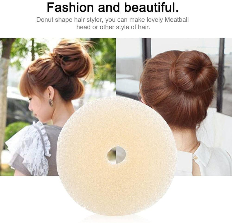 Voarge Donut Hair Bun Maker, 4pcs Donut Bun Makers Hair Donut Bun Ring Style Bun Maker Set, Bobby Pins for Blonde, Chignon Bun Maker Hair Ring Style Accessories - NewNest Australia