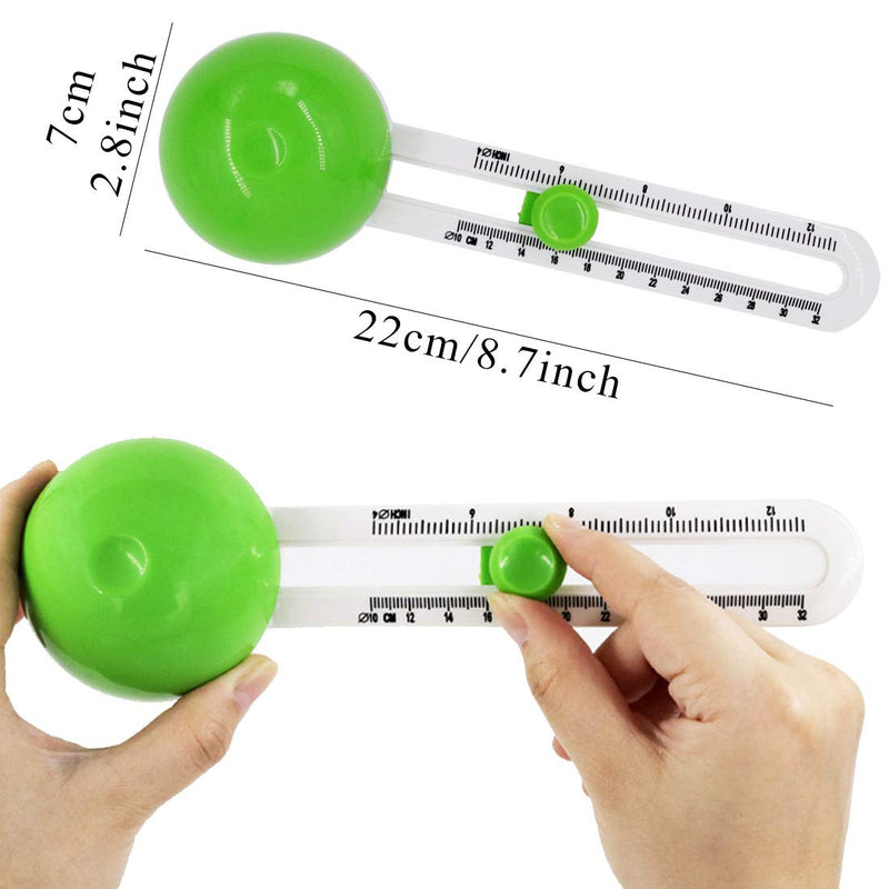 Circle Cutter Paper Trimmer Scrapbooking Circular Cutter Craft Cutting Tool, Rotary Cutter for Cardstocks (included 3 blades) (Green) Green - NewNest Australia