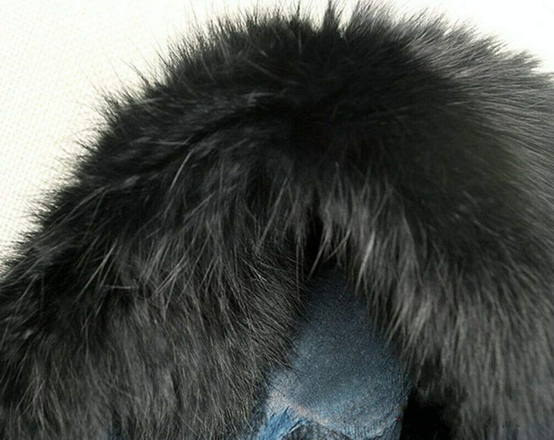 Dyed Tanned Rabbit Fur Pelt Hide - 10" by 12" Rabbit Pelt with Sewing Quality Leather (Black) ,2PACK Black - NewNest Australia