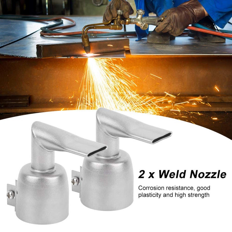 2pcs 20 mm 90 Degree Angled Wide Slot Weld Nozzle for Plastic Welding Nozzle Hot Air Heat Gun - NewNest Australia