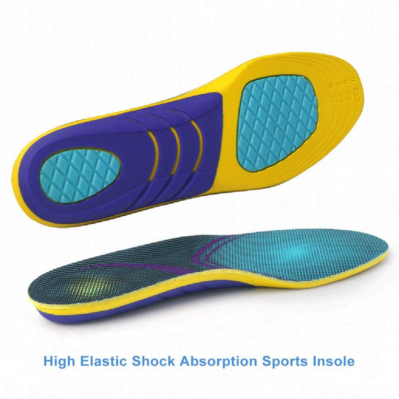 VSUDO Arch Support Plantar Fasciitis Shoe Insole, High Elastic Athletic Running Hiking Insoles for Sneakers/Trainers/Boots, Thick Replacement Pain/Injury Relief Orthotics Inserts for Men or Women -M M: M 5.5-8.5 UK / W 4.5-7.5 UK - NewNest Australia