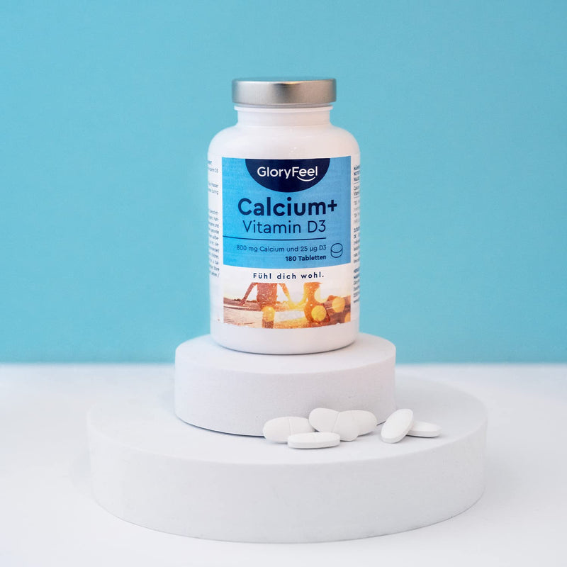 Calcium + Vitamin D3 - High dose with 800 mg carbonate + 1000 IU per daily dose - 180 vegetarian tablets (3 months) - Laboratory tested, without additives - NewNest Australia