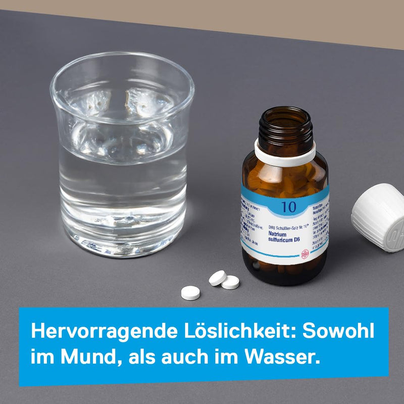 DHU Schüßler Salt No. 10 Natrum sulfuricum D6 - The mineral salt for internal cleansing - the original - environmentally friendly in a medicine jar, 200 tablets - NewNest Australia