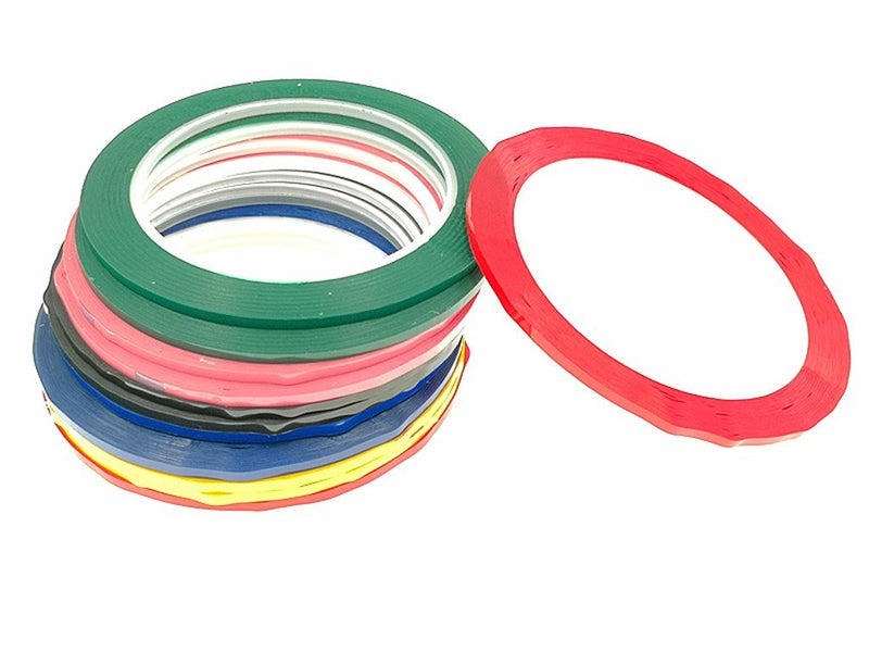 Kinteshun Graphic Chart Tape,Self-Adhesive Gridding Marking Art Whiteboard Tape(3mm Width,12pcs with 6 Colors) 6 Colors(12pcs) - NewNest Australia