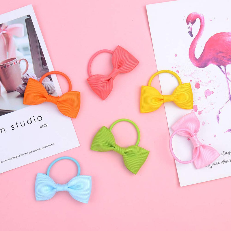 40PCS 2 Inches Baby Girls Hair Bows Ties Mini Boutique Elastic Hair Rubber Ribbon Hair Band Accessories for Kids Toddlers Infants (40 PCS) 40 PCS - NewNest Australia