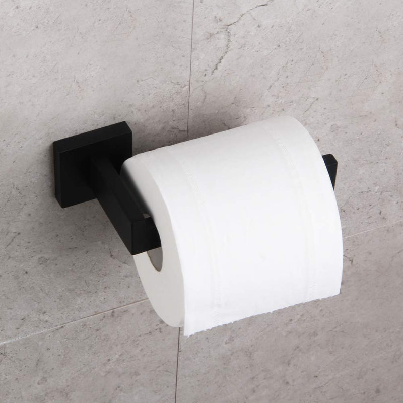 GERZWY Bathroom Toilet Paper Holder SUS 304 Stainless Steel Matte Black Tissue Paper Roll Holder Wall Mount FG1605-BK - NewNest Australia