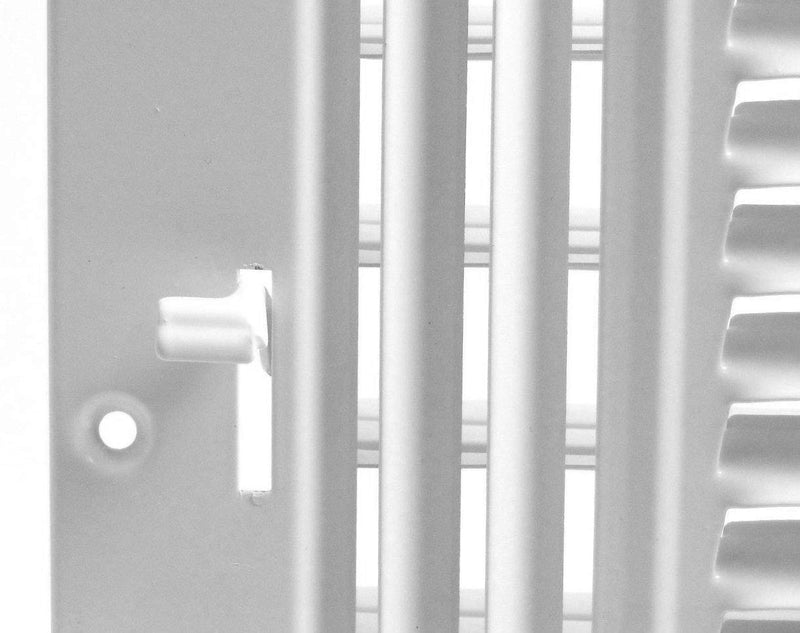 HVAC Premium 6" w X 4" h 2-Way-Flat Stamped Steel - Vent Cover - Grille Register - Sidewall or Ceiling - High Airflow - White [Outer Dimensions: 7.75" w X 5.75" h] 6 x 4 - 2 Way - NewNest Australia