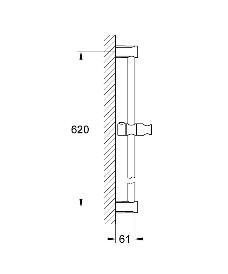 New Tempesta Cosmopolitan 24 In. Shower Bar 24 Inch Chrome - NewNest Australia