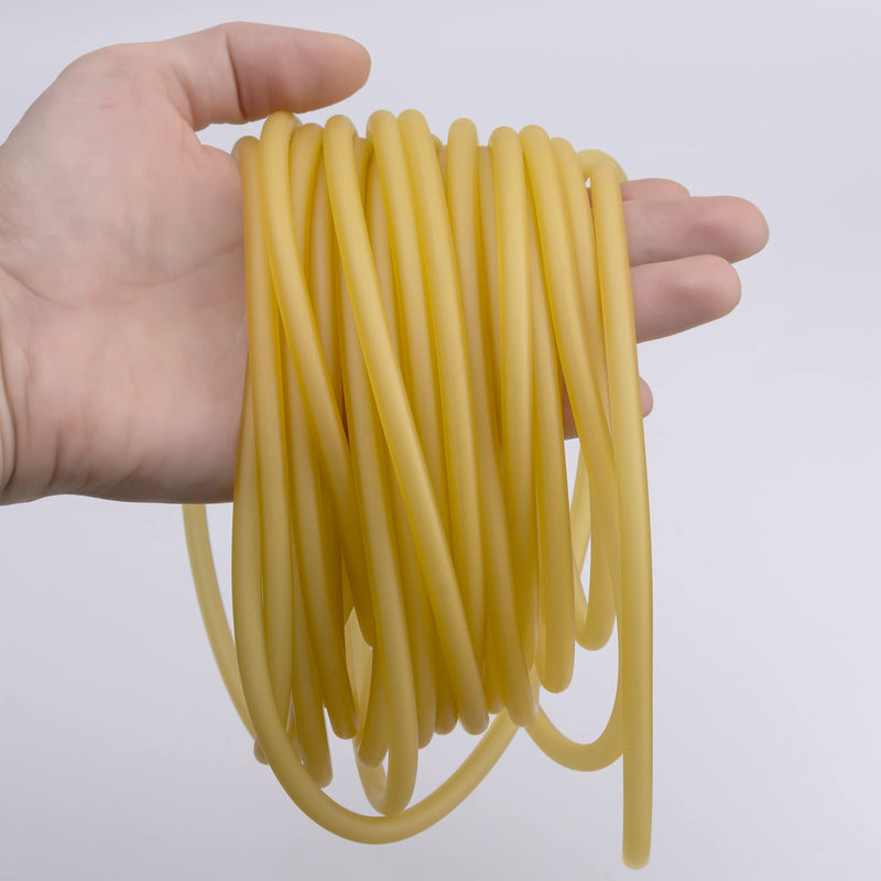 Famgee 32.8FT Natural Latex Rubber Tubing Elastic Speargun Band Slingshot Catapult Surgical Rubber Tube Hose for Outdoor Hunting Physical Therap Yellow-0.12id, 0.24od - NewNest Australia