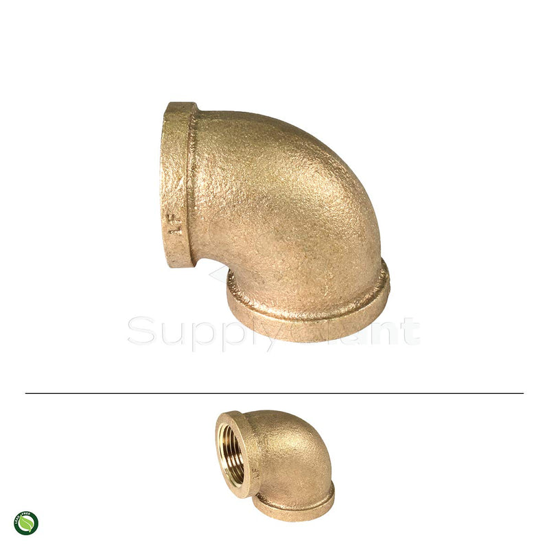 Supply Giant CSOM0014 1/4''-Inch 90-Degree Elbow with Female National Taper Threads, Lead Free Brass Pipe Fitting, Durable, Higher Corrosion Resistance Economical & Easy to Install, 4 - NewNest Australia