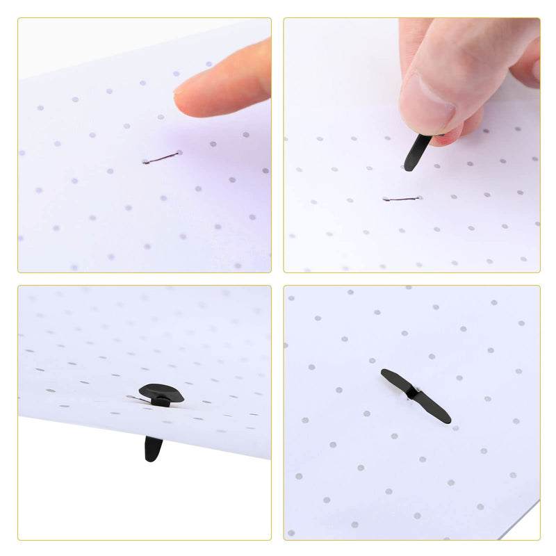 AIEX 600pcs Metal Paper Fasteners Round Brass Fasteners Split Pins for DIY Crafts Projects, Scrapbooking, Office, 0.47x0.3inch (Black) Black - NewNest Australia