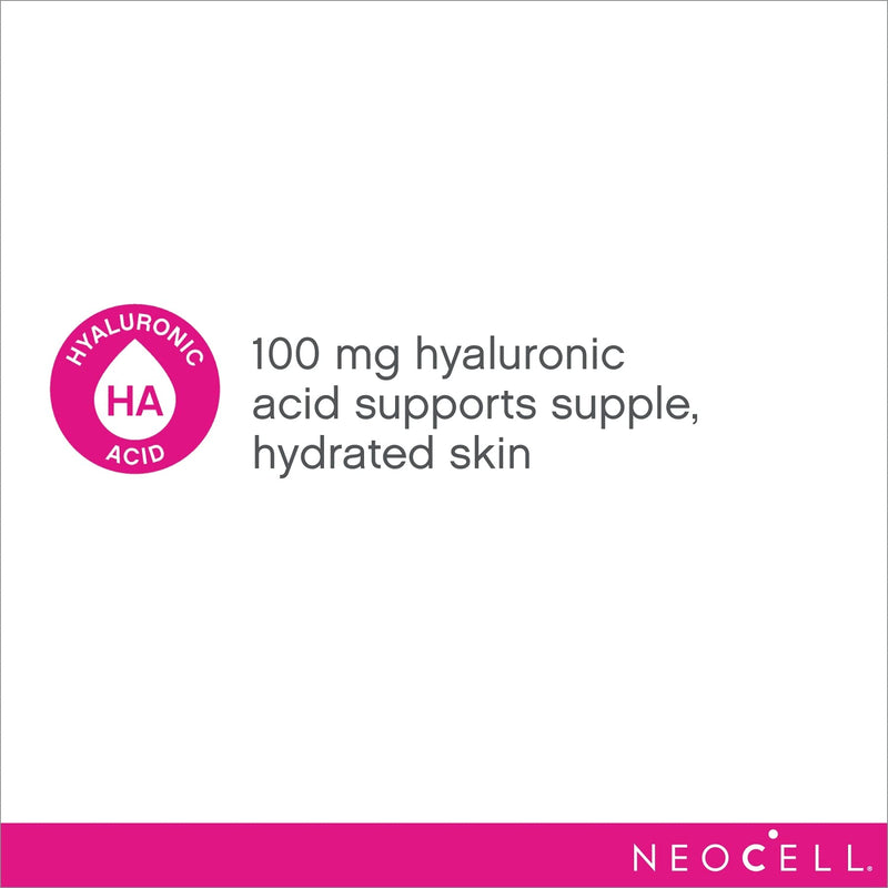 NeoCell Hyaluronic Acid, Daily Hydration for Skin Hydration & Suppleness, 100mg ,60 Capsules (Package May Vary) - NewNest Australia