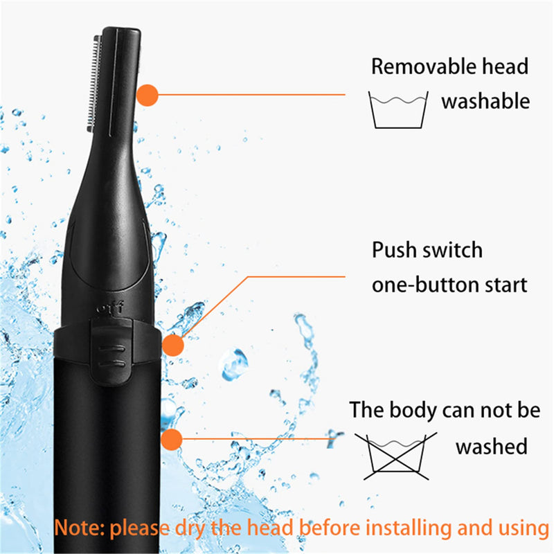 Facial Hair Removal for Women, Face Hair Trimmer Battery-Operated Eyebrow Razor Hair Remover for Men Women Face with Comb for Chin Upper-Lip Neck Peach-Fuzz Bikini Line Grooming(No Battery) - NewNest Australia