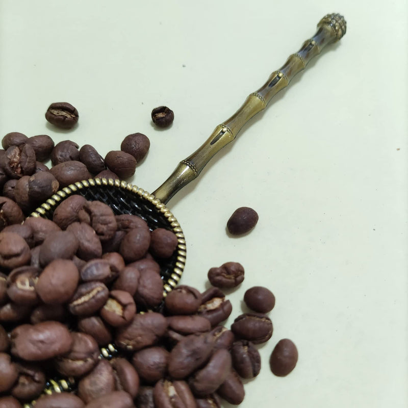 Xusmyzm Spoon Coffee Scoop Long Handle Tea Spoon 6.5 Inches Metal Vintage Art - NewNest Australia