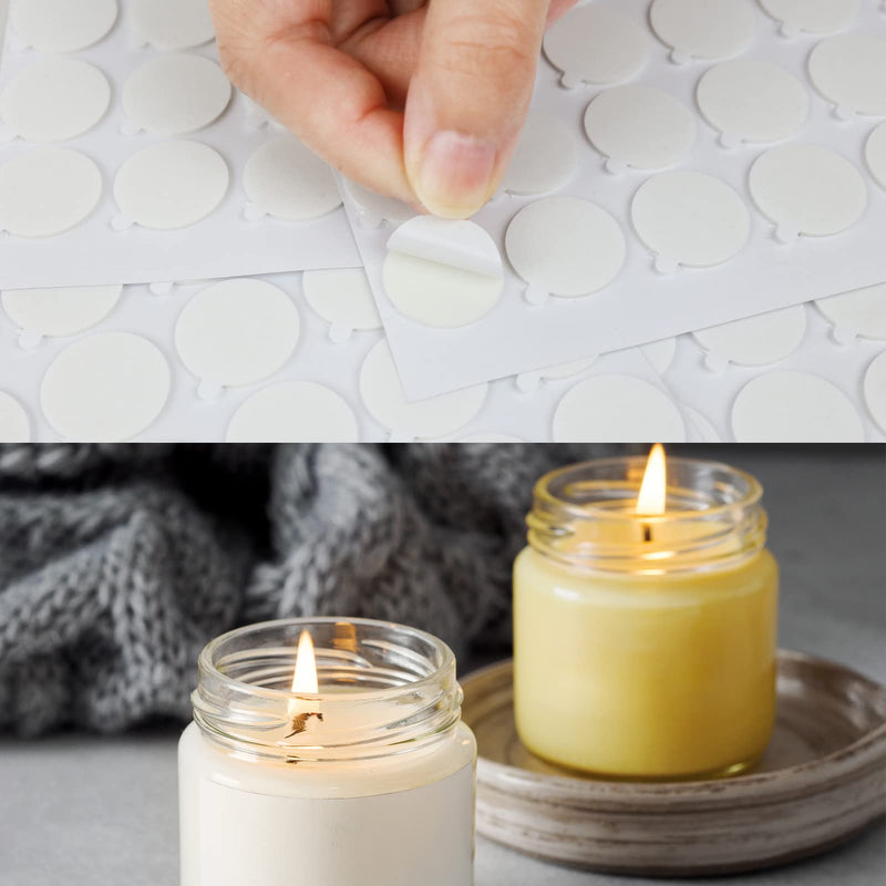 EricX Light 240 pcs Candle Wick Stickers,Heat Resistance Glue Adhere Steady in Hot Wax for Candle Making 240pcs - NewNest Australia