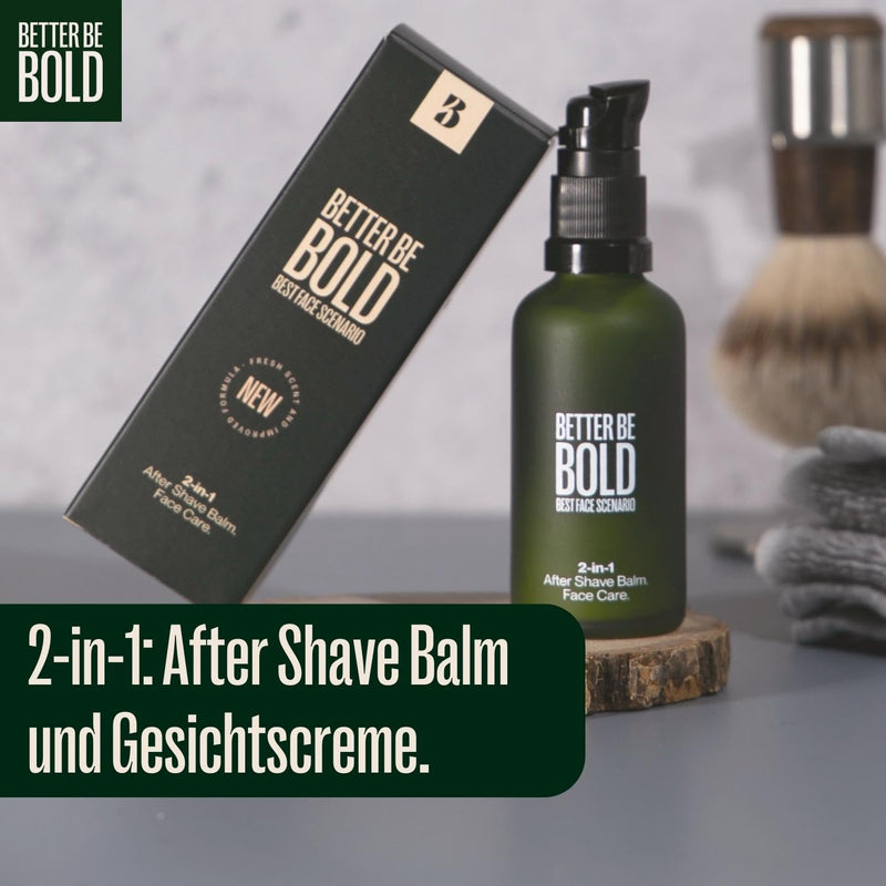 Better Be Bold 2-In-1 After Shave Balm & Face Cream Against Skin Irritation After Shaving And Skin Aging Thanks To Magnolia Extract And Hyaluronic | Absorbs Immediately | Fresh Fragrance | 50Ml - NewNest Australia