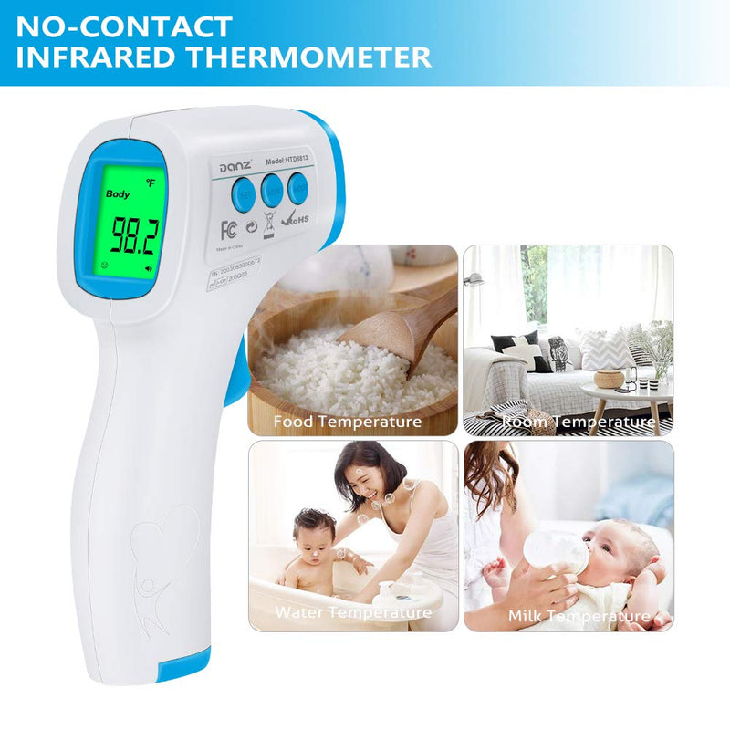 Thermometer for Adults Forehead, No Touch Thermometer for Adults, Forehead Thermometer, Instant Reading, Medical Grade, Good for Baby Food, Bath,Milk (Blue) Blue - NewNest Australia