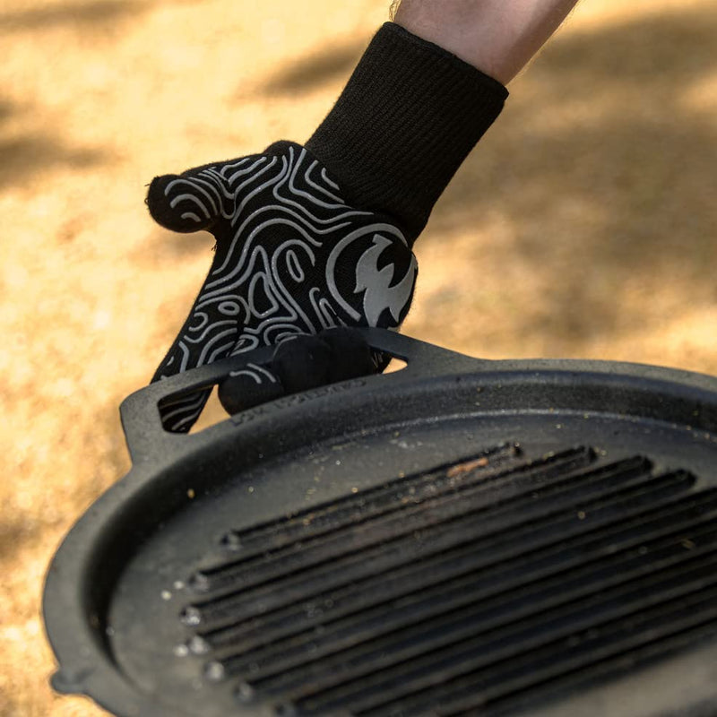 Solo Stove High Heat Gloves, Grill/BBQ Gloves, Oven Mitts, Heat-Resistant up to 450°F, Non-Slip, Black, One Size - NewNest Australia