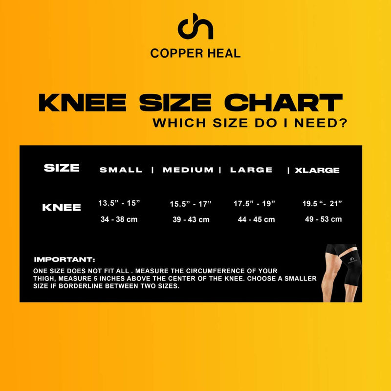 COPPER HEAL Knee Compression Sleeve - BEST Medical Recovery Knee Brace GUARANTEED with Highest Copper Infused Content to Support Stiff Sore Muscles and Joints, Meniscus Tear & Patella Stabilizer Strap M - NewNest Australia