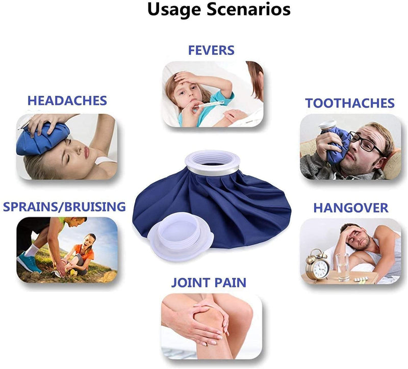 Ice Bag for Injuries，Reusable Ice Cold Pack, Hot & Cold Therapy and Pain Relief, First Aid Therapy Packs Relief and Reduce Sports Injuries，3 Pack (6"/9"/11") 3 Ice bags - NewNest Australia