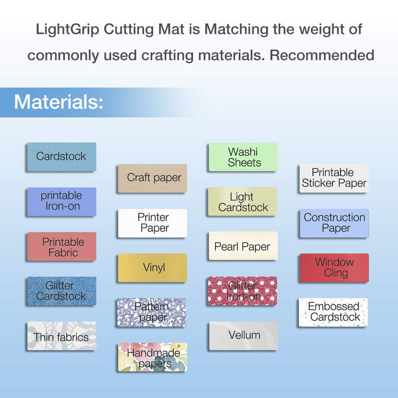REALIKE LightGrip Cutting Mat for Cricut Joy(4.5x12 inch, 3Mats), Blue Light Grip Adhesive Cutting mats for Cricut Joy Accessories 4.5" x 12" Blue 3 Mats - NewNest Australia