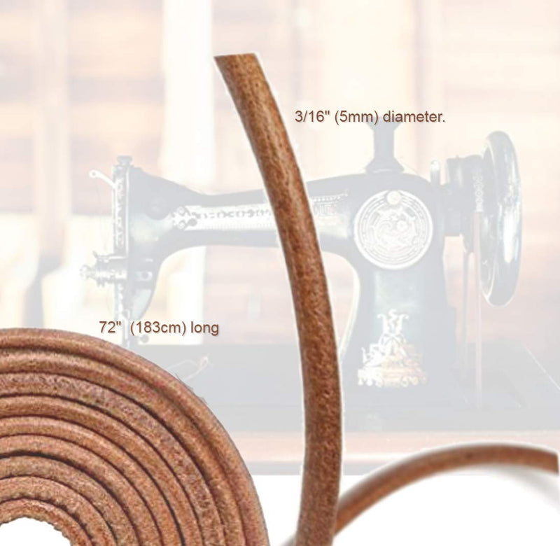 Sewing Machine Belt Real Cow Leather Belt 71" 3/16" The Best Sewing Machine Belt Treadle Parts with Hook for Singer/Jones Sewing Machine by SEWTCO - NewNest Australia