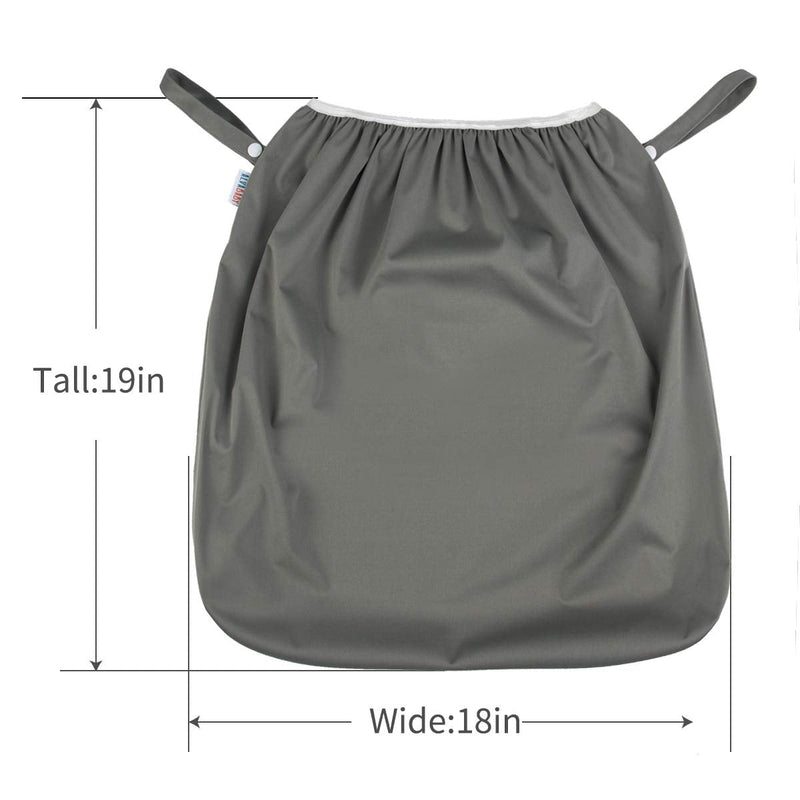 ALVABABY Reusable Diaper Pail Liner for Cloth Diaper,Rubbish Bag,Laundry,Kitchen Garbage Cans (Black Grey, Small Size：5 Gallon) LLS-B2629-US 01 Black and Grey Small Size with Handle - NewNest Australia
