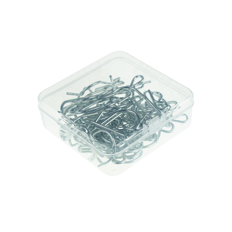 NewNest Australia - LJY 50 Pieces Clip Type Pot Rack Hanging Gutter Grid Hooks S Shaped Metal Hangers with Plastic Storage Box for Kitchen Bedroom Office Wire Shelving Pegboard 