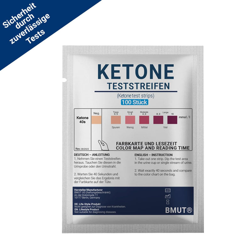 100x ketosis test strips I ketone test for effective keto nutrition & diet - for urine I keto sticks - NewNest Australia