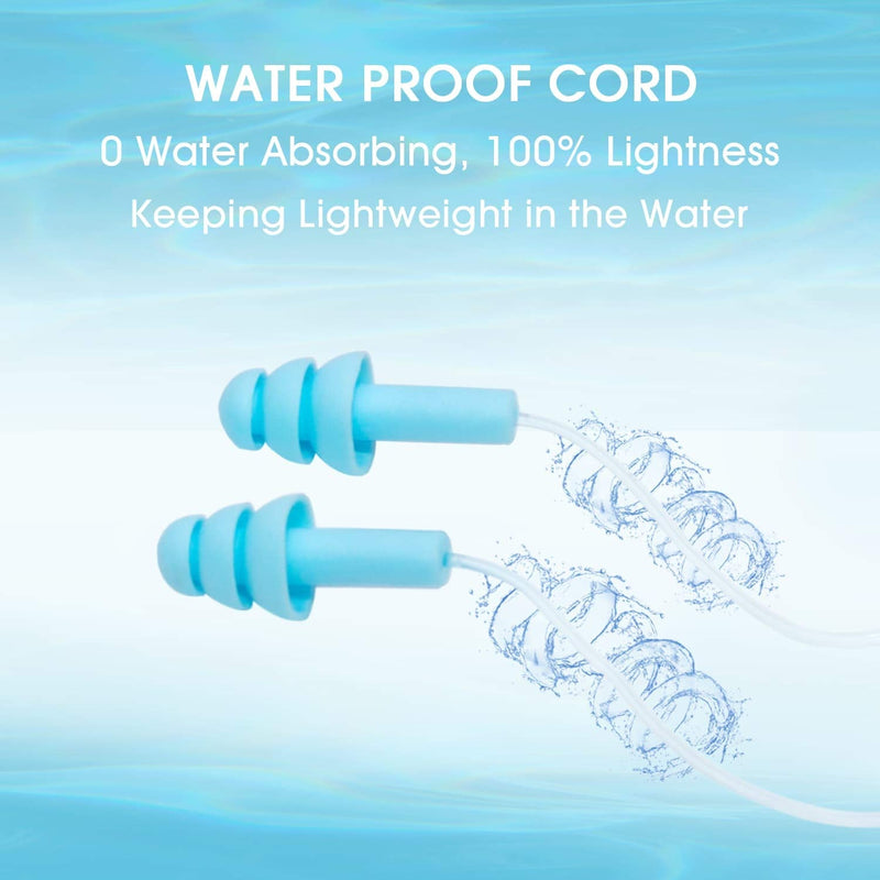 ANBOW Ear Plugs for Sleeping Noise Cancelling. Reusable Silicone Earplugs. Custom Fit - Noise Reduction for Sleeping, Concerts, Work & Swimming. Adjustable to Ear Size. 3 Pairs + Travel Pouch - NewNest Australia