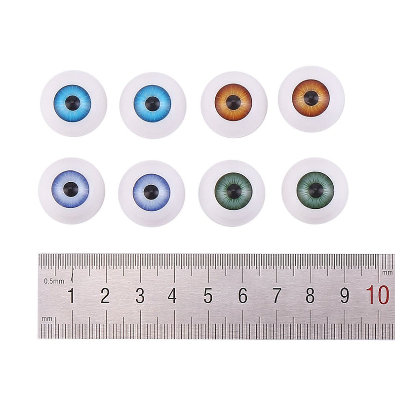 DECORA 20mm Half Round Acrylic Doll Bear Craft Plastic Eyes Eyeball for Doll and Craft Making S1-20mm - NewNest Australia