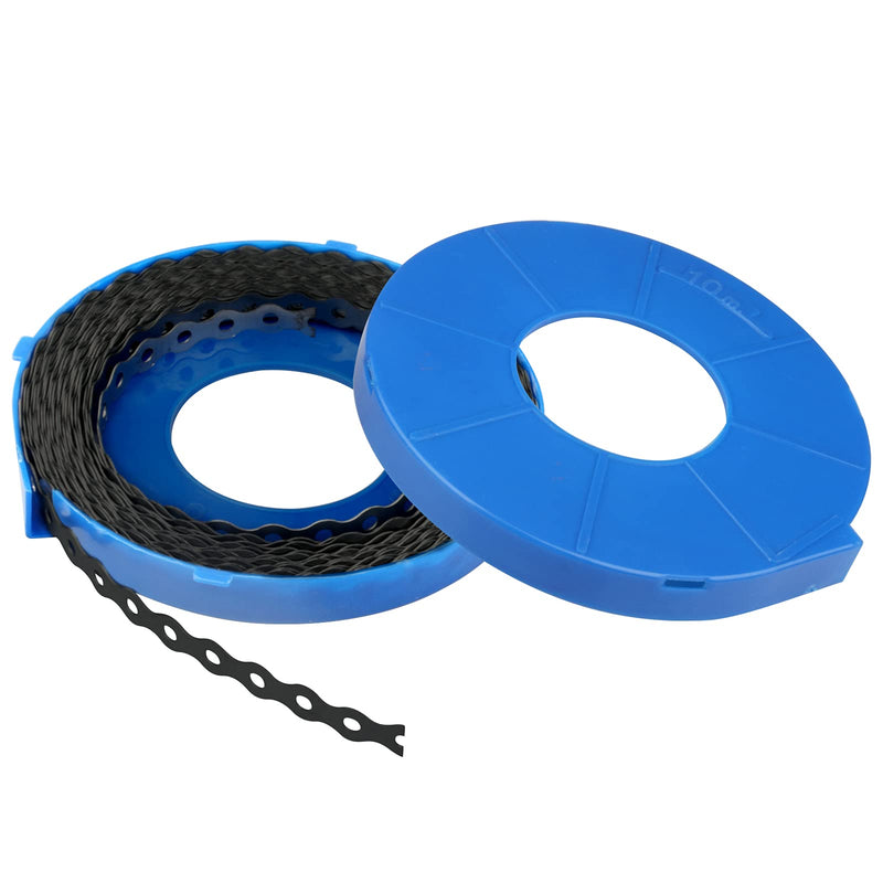 32ft Black Perforated Metal Hanger Straps with 3/16 inch Hole, 1/2 inch Width, 0.7mm Thickness, Steel Pipe Strap Tube Tension Clips - NewNest Australia