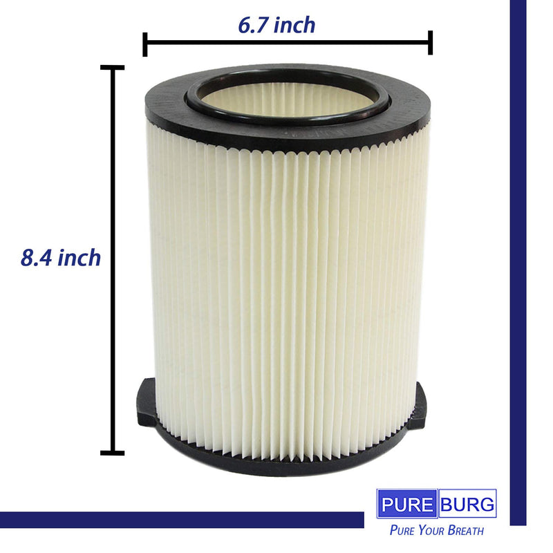 PUREBURG VF4000 Replacement Vac Filter Compatible with Ridgid VF4000 72947 Wet/Dry 5 to 20 Gal Shop Vac Also fits Husky 6-9 Gal WD5500 WD0671 RV2400A RV2600B WD06700 WD09450, 1-Pack - NewNest Australia