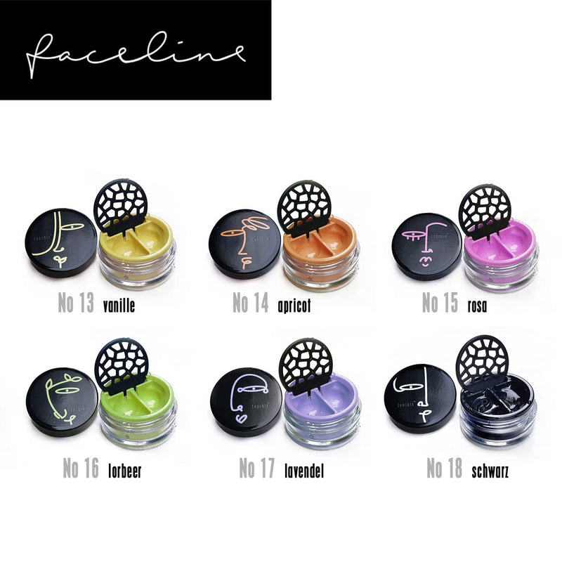 Lensbix contact lens case Faceline. The innovative gift for lens wearers with a lineart motif in candy colors. (Apricot No.14) Apricot No.14 - NewNest Australia