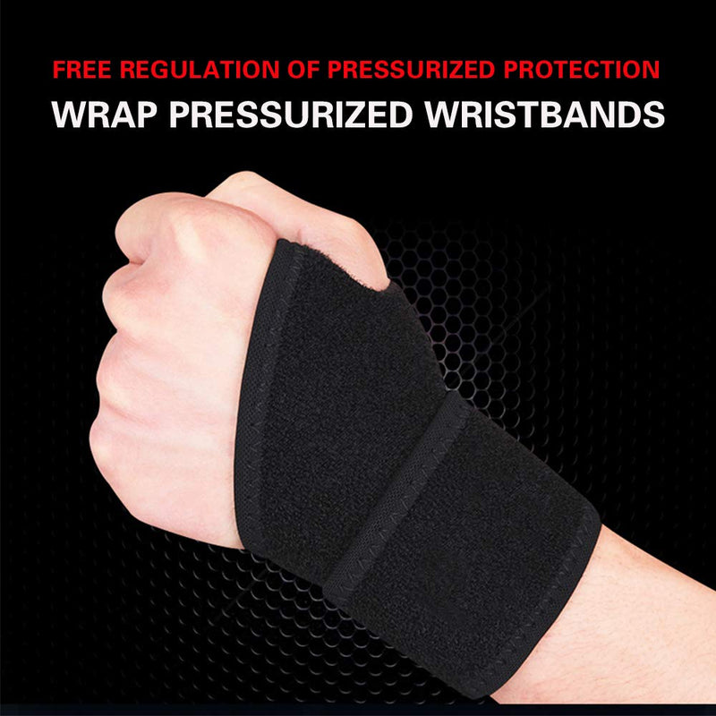 Hually Wrist Support, (2 Pack) Adjustable Wrist Brace with Hook-and-Loop Design, Breathable Wrist Wrap Band Offer Hand Support for Fitness, Bench Press, Weightlifting -One Size Fits Left or Right Hand - NewNest Australia