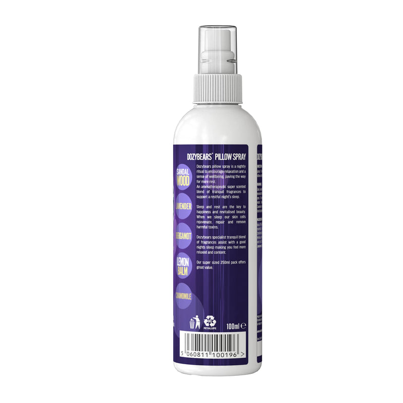 DOZYBEARS The Ultimate Bedtime Pillow Spray 100ml | Calming and Relaxing Pillow Mist with Soothing scents of Lavender, Lemon Balm, Chamomile, Sandalwood and Bergamot 100 ml (Pack of 1) - NewNest Australia