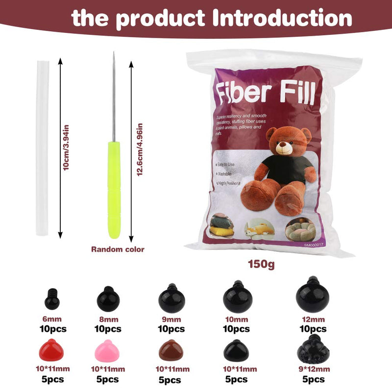 150g Polyfill Stuffing Fiber Fill, White Premium Fiber Fill, High Resilience Fill Fiber, Recycled Polyester Fiber, Stuffing for Stuffed Animals, Pillow Filler 150g/5.29oz - NewNest Australia