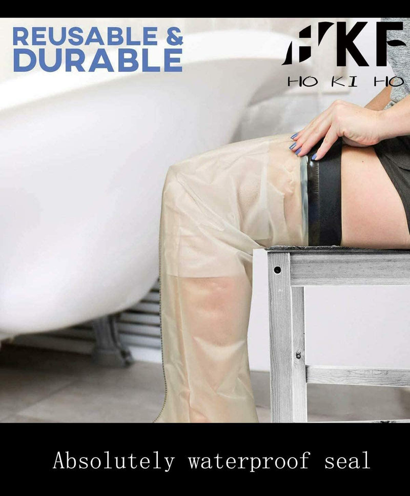 HKF HO KI HO Adult Waterproof Cast Cover Leg for Shower,Cast Protector Dressings and Injuries, Keep Cast and Bandage Dry-Adult Update Extra Large Full Leg Size-104 * 44cm 104cm-black - NewNest Australia