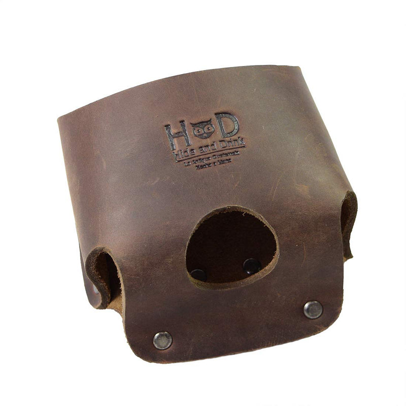 Hide & Drink, Large Leather Tape Measure Holder, Tool Holster w/ Easy Belt Loop for Handymen, Carpenters, Electricians, Durable Hammer Pouch, Handmade Includes 101 Year Warranty :: Bourbon Brown - NewNest Australia