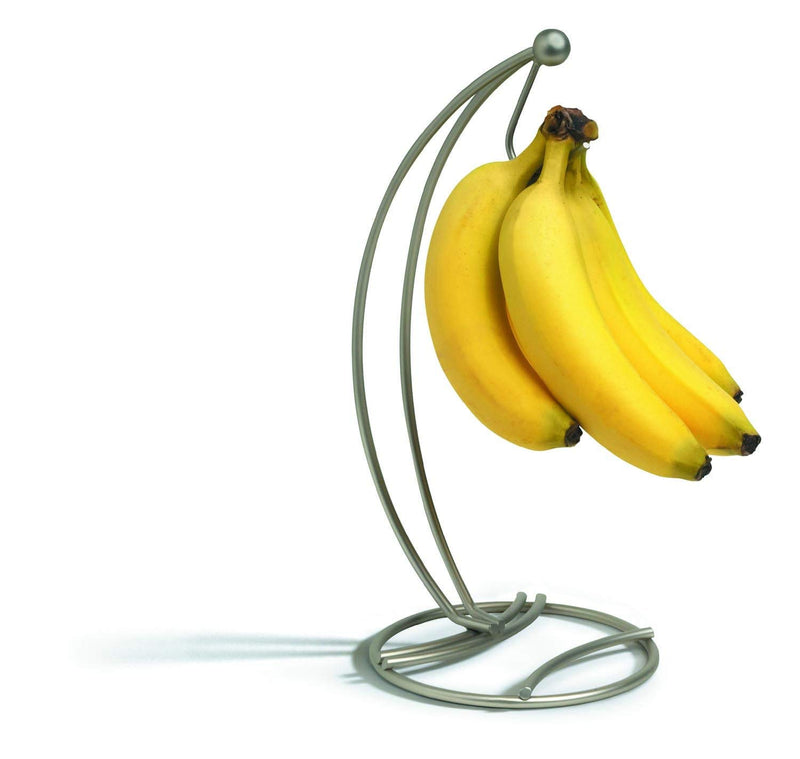 NewNest Australia - Spectrum Diversified Pantry Works Hanger Produce Saver Banana Holder & Kitchen Décor, Kitchen Countertop Fruit Tree & Hanging Fresh Food Storage, Satin Nickel 