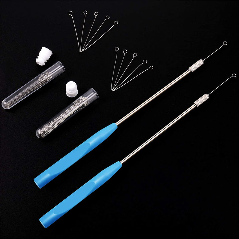 2 Pieces Reusable Inoculating Loop with 90 Replaceable Nichrome Needle Tip Inoculation Rings Inoculation Rod for Lab - NewNest Australia