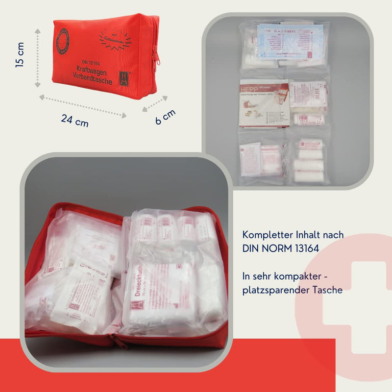 First Aid Kit New Standard 2023 ‚ Original Hans Hepp German Oem Since 1965 ‚ Sanitary Box For Cars 2023 With Masks ‚ First Aid Set Car 2023 According To New Standard Din 13164 - NewNest Australia