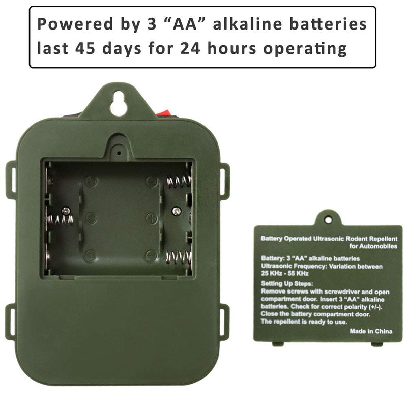 Glaobule Mouse Repellent Battery Operated Electronic Rodent Repellent for Car Engines Ultrasonic Rat Repeller for Cars Pest Repeller for Indoor Garage RV Attic Keeps Mice Out 1 - NewNest Australia