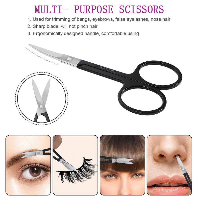 Uraqt Tweezers Set, 6-Piece Eyebrow Plucking Tweezers Set With Slanted Tweezers Pointed Tweezers Scissors And Leather Case Eyebrow Plucking Set For Men And Women - NewNest Australia