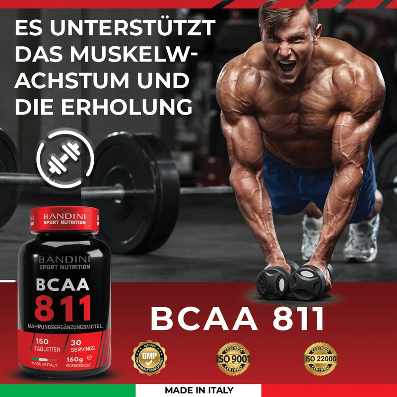 Bandini Bcaa 8.1.1 150 Tablets, Bcaa 8.1.1 Branched-Chain Amino Acids, L-Leucine, L-Isoleucine, L-Valine With Vitamins B1 And B6, Dietary Supplement Before And After Training - NewNest Australia