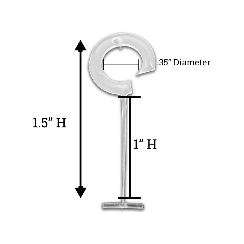 J Hook Fasteners for Standard Tagging Guns, 1.5" L Tag Gun J-Hooks, 500 Pack - NewNest Australia