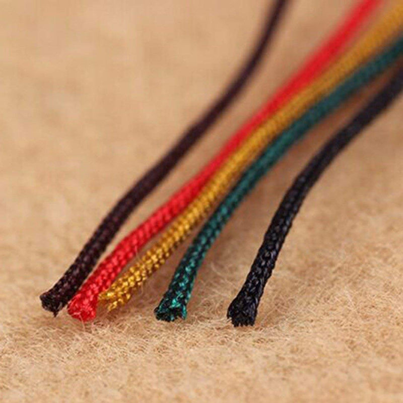 0.8mm Nylon Cord, Thread Chinese Knot Macrame Rattail Bracelet Braided String (Black) Black - NewNest Australia